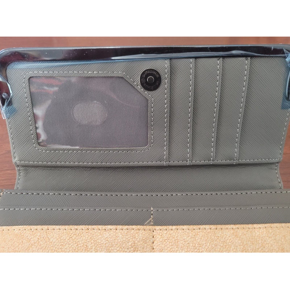 Damsel In Defense Daphne Gold Sparkle RFID Clutch Wallet NEW Soft Shelly 7.5x4 - Picture 5 of 9